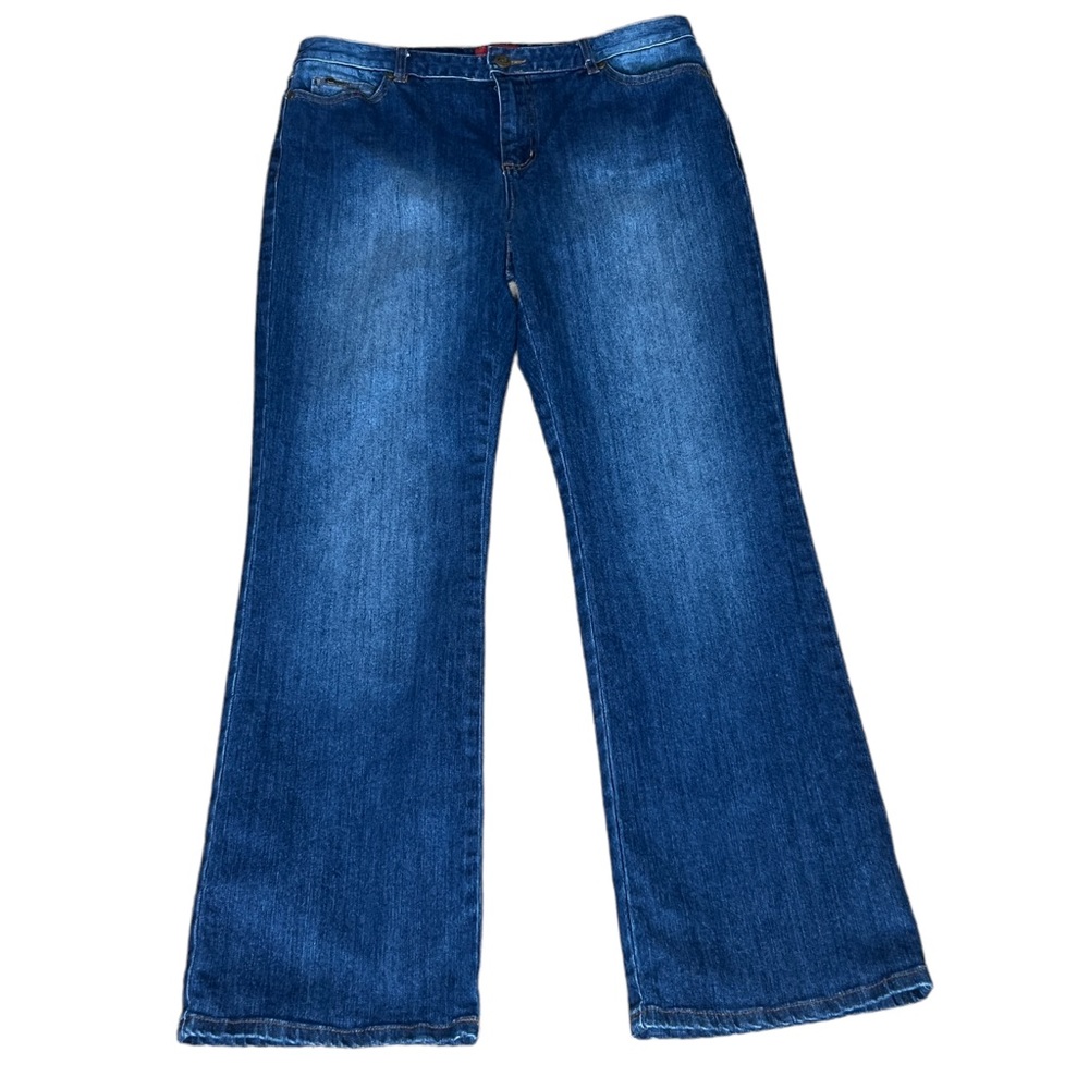 Oscar De La Renta Medium Wash Straight Leg High Rise Classic Mom Jeans Size 12